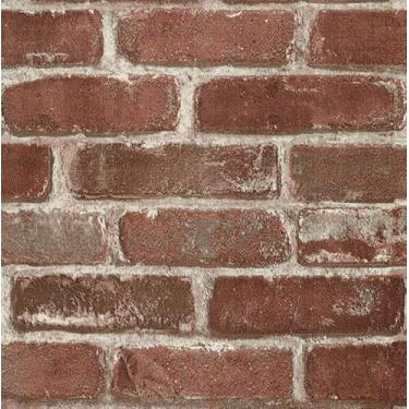 Imagem de XYZshop Papel de parede 910721-6M Papel de parede de tijolo vermelho autoadesivo para sala de estar quarto decoração de parede 43 cm x 600 cm