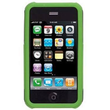 Imagem de Amzer Capa dupla de encaixe para iPhone 3G/3GS - Verde sobre preto