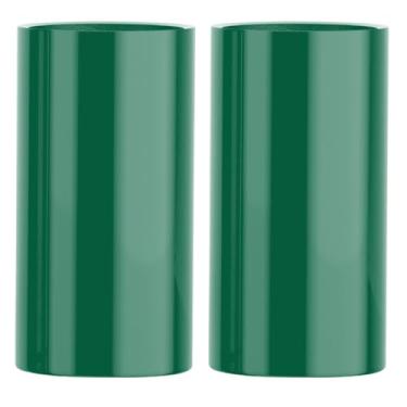 Imagem de 2 Vasos Fibra De Vidro Milão M Tipo Vietnamita Cilindro 70cm Cores (Verde Escuro)