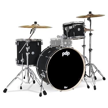 Imagem de Pacific Drums & Percussion PDP Concept Maple 3 peças Rock, conjunto de bateria preto acetinado (PDCM24RKBK)