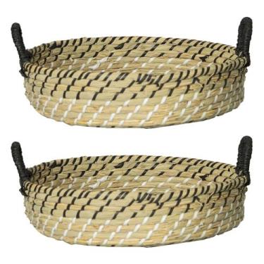 Imagem de Kit 2 Cesta Redondo Seagrass Natural 30cm - Paramount Plasticos