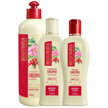 Imagem de Kit Bio Extratus Crespos Shampoo 250ml + Condicionador 250ml + Finalizador 500ml