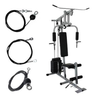 Imagem de Kit Cabos De Aço Estação Musculação AthleticWorks