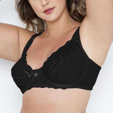 Imagem de Sutiã Firmador Dilady 139200 Com Renda, Preto, 42