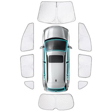 Imagem de ZATOTOO Persianas de janela de carro para Honda CR-V 2017-2022 para janela lateral pára-brisa frontal traseira triangular sombra de janela total privacidade calor raios UV bloqueador solar para