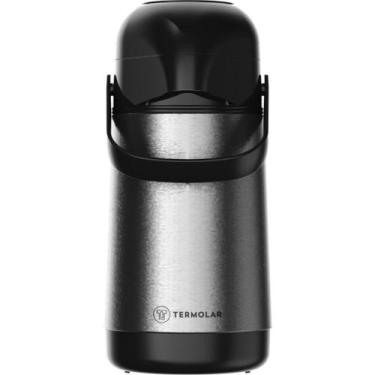 Imagem de Garrafa Termimal Lumina Press 0,5L Inox - TERMOLAR, 500ml, Inox e Pret