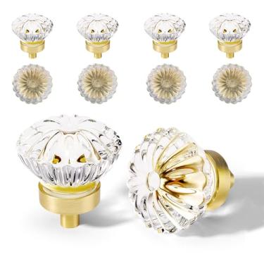 Imagem de Puxadores de armário de cristal dourado escovado, maçanetas de armário, maçanetas para armários e armários, puxadores retrô de liga sólida, puxador retrô antiquado