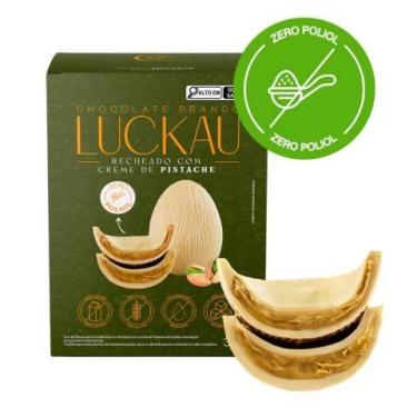 Imagem de Ovo de Páscoa de Chocolate Branco Trufado com Creme de Pistache - Sem 