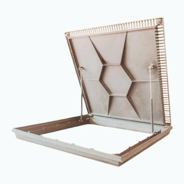 Imagem de Tampa Para Casa Máquinas Piscina 1,00x1,00m Com Grelha Nossa Kasa Bege Escuro
