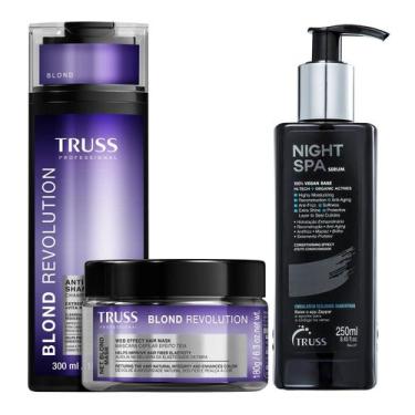 Imagem de Kit Truss Blond Revolution - Shampoo 300ml + Máscara 180g + Night Spa 