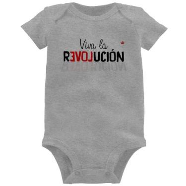 Imagem de Body Bebê Viva la Revolución - Foca na Moda, Cinza, P