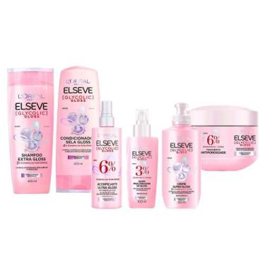 Imagem de Elseve Glycolic Gloss Kit - Shampoo + Condicionador + Sérum + Creme de