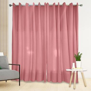 Imagem de Cortina Manu Sala e Quarto 6,00 x 2,50 Várias Cores - DH Enxovais, Ros