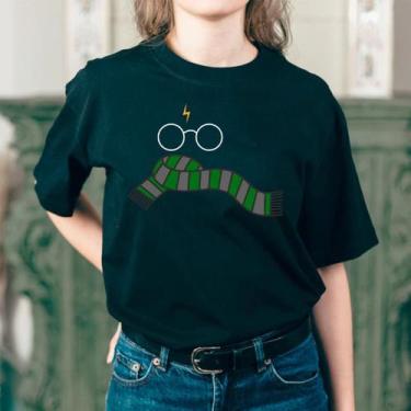 Imagem de Camiseta Harry Potter Sonserina Unissex Malha Premium 100% Algodão - l