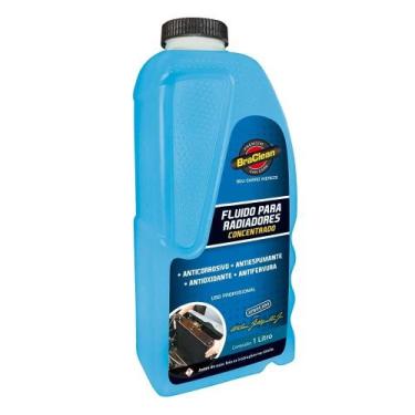 Imagem de Fluido Para Radiador Concentrado Sem Meg Azul 1 Litro BraClean Melhor 