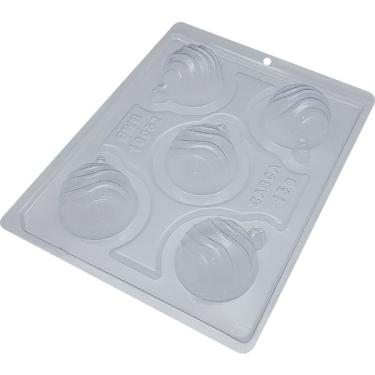 Imagem de Forma De Silicone Especial Bolinha De Natal Listrada