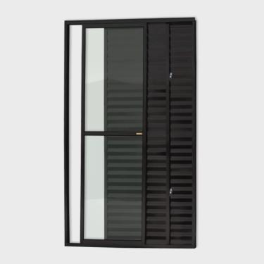 Imagem de Porta Balcão 3 Folhas Super 25 Vidro Liso 210cm x 120cm Brimak