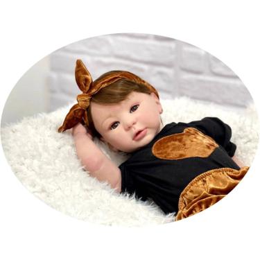 Imagem de Bebê Reborn Menina Boneca Silicone Realista, Moreninha