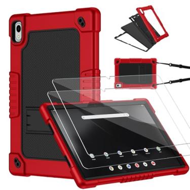 Imagem de Capa para tablet Onn 11 Pro 2024 modelo com 2 peças protetoras de tela, alça de ombro com suporte embutido, capa híbrida resistente para Walmart Onn Tablet Pro 11 polegadas 2024 Modelo: 100146660