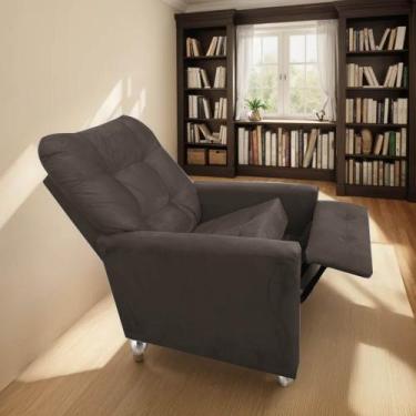 Imagem de Poltrona Reclinavel Moderna Sabrina Soft - BEATRIZ DECOR, Marrom
