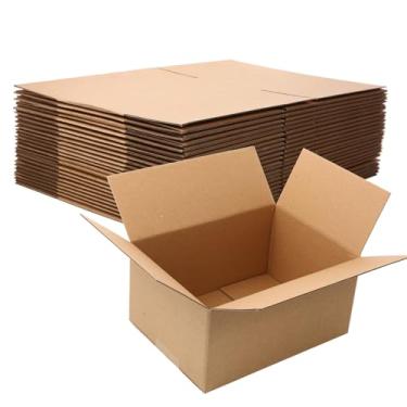 Imagem de MYSLIMZE Pacotes Com 25 Caixas De Papelão Pequenas 7" X 5" 4" Para Envio, Embalagem E Armazenamento (7X5X4)