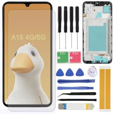 Imagem de Substituição de tela LCD para Samsung Galaxy A15 4G/5G A156U A156E A156W S156DL S156VL 16.8 cm Montagem LCD Display Touch Screen Digitalizador com moldura, ferramentas de reparo