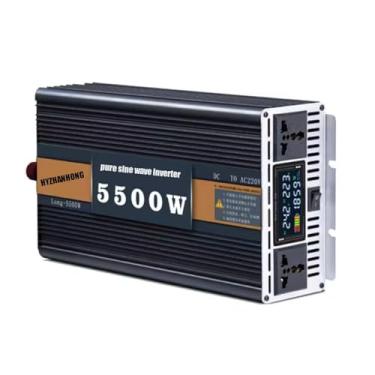 Imagem de 24V TO 220V,5500W DC 12V24V 48V 60V Para AC 220V 110V Auto Car Power Inverter, Conversor de tensão de onda senoidal pura com tela colorida inteligente Adequado para vários aparelhos