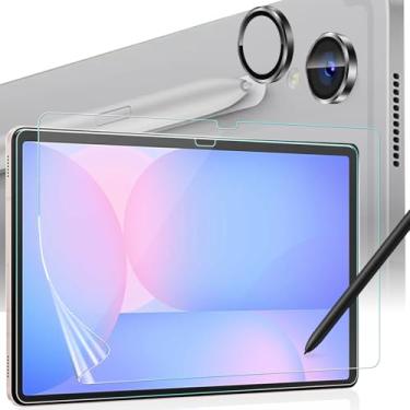 Imagem de Anbzsign Pacote com 2 + 2 para Samsung Galaxy Tab S10 FE Plus protetor de tela e protetor de lente de câmera, antirreflexo, filme PET fosco para desenho
