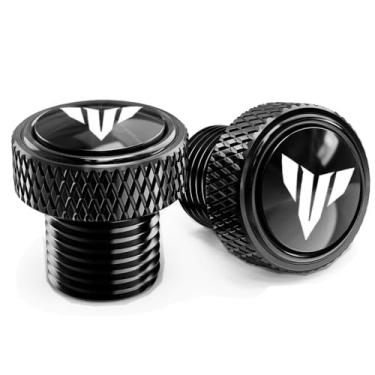 Imagem de MOWOK Para Yamaha MT 03 07 09 10 MT07 MT09 SP MT03 FZ09 FZ07 Acessórios de motocicleta M10*1,25 Tampa de parafuso de plugue de alumínio para espelho traseiro (preto, para MT 03)