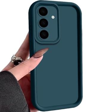 Imagem de Capa de celular Candy Color para Samsung S25 S24 S23 S22 Ultra Plus S21 S24 FE A55 A34 A15 A35 A52 A53 A54 A16 5G Capa de silicone macia, N Azul, para Galaxy A35 5G