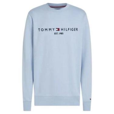 Imagem de Moletom Tommy Hilfiger Logo Sweatshirt Azul Claro-Masculino