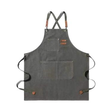 Imagem de Avental de Cozinha de Lona - Moda Feminina para Restaurante, Jardim e 
