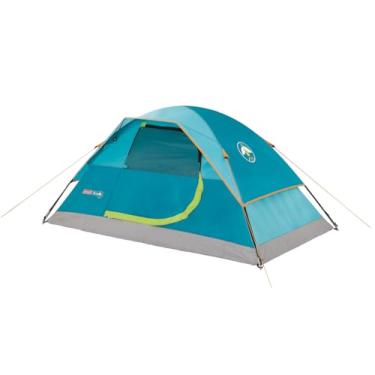 Imagem de Coleman Tenda infantil Wonder Lake para 2 pessoas que brilha no escuro para acampamento no quintal ou uso interno em cerca de 10 minutos inclusa