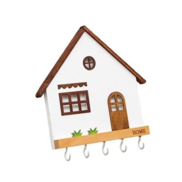Imagem de Generic Chappeleiro de madeira Chapéu de chapéu 5 ganchos Quarto do corredor O escritório interno da casa decorativa Decorativa Nórdica Gancho de, Branco