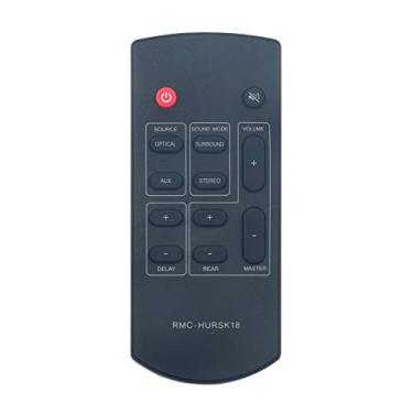 Imagem de ALLIMITY RMC-HURSK18 Controle remoto de substituição compatível com kit de alto-falante traseiro universal Insignia Amplificador de áudio doméstico NS-HURSK18