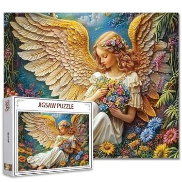 Imagem de Quebra-cabeça Tucocoo 3D em pintura a óleo em relevo Angel 1000P