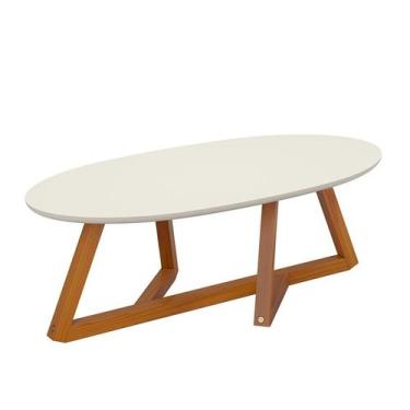 Imagem de Mesa de Centro Classic Off White e Madeira - Tebarrot