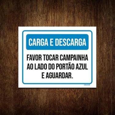 Imagem de Kit 3 Placa Sinalização - Carga Descarga Tocar Campainha - Sinalizo