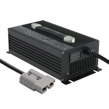 Imagem de Lzyjckh Carregador de bateria 12V/24V/36V/48V/60V/72V, com conexão Anderson de 50A/120A/175A/350A para carregamento de empilhadeiras elétricas, carrinhos de golfe,72v 15a black,350A