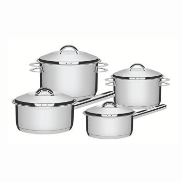 Imagem de Jogo De Panelas Solar Em Aço Inox Com Fundo Triplo Indução 4 Peças - Tramontina 65510760