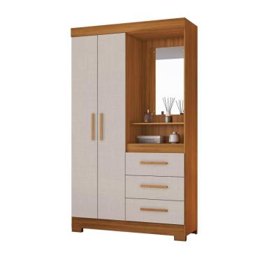 Imagem de Guarda Roupa Solteiro 2 Portas 3 Gavetas Nt6020 Freijó-off White Nótável Móveis Freijó-off White