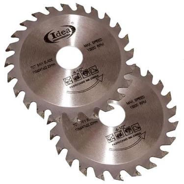 Imagem de 2 Disco Madeira Serra Circular Para Esmerilhadeira 24 Dentes - IDEA