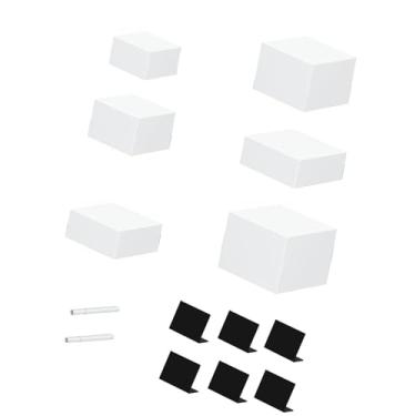 Imagem de SiaBiced 6x Buffet Risers Acrílico Display Cube com 6 Placas Empilháveis ​​para Alimentos para Mesa de Buffet para Noivado Ano Novo Cupcake