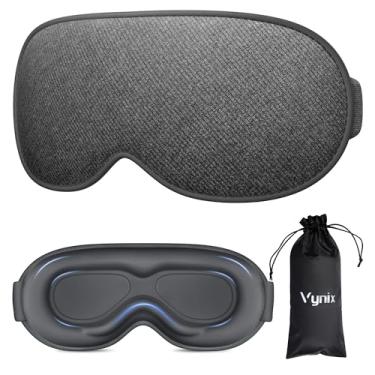 Imagem de Vynix Máscara de dormir para homens e mulheres - 100% máscaras blackout para dormir, máscara de dormir 3D de pressão zero, cobertura ajustável com bloqueio de luz para olhos, venda para viagens