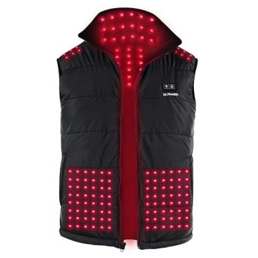 Imagem de Colete terapêutico de luz vermelha para o corpo, luz infravermelha sem fio para alívio da dor no período de cuidados com a pele, recuperação pós-parto, pescoço, ombro, costas e abdômen luzes vermelhas