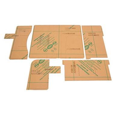 Imagem de Bolsa de Notebook Acrílico, Modelo de Couro de Livro de Diário Conjunto de Couro Claro Conjunto de Padrões Estêncil de de Diy