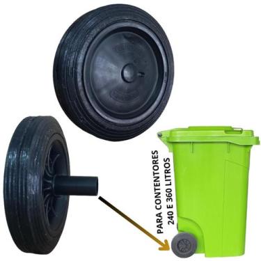 Imagem de Roda Para Lixeira Contentor 120lt 240lt - JP ROCHA SHOP