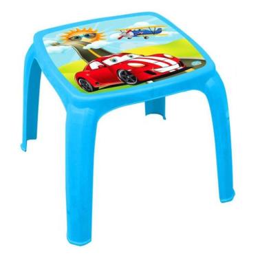 Imagem de Mesa Infantil Azul Decorado Carros Usual Utilidades