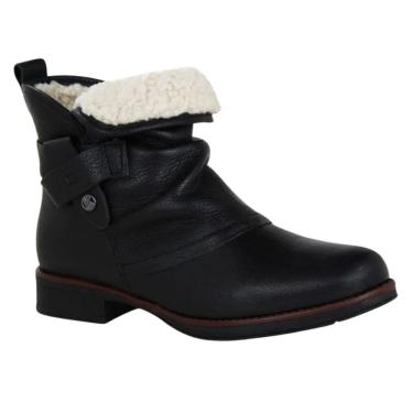 Imagem de Bota Bottero 361723 Feminino Preto em couro cano baixo