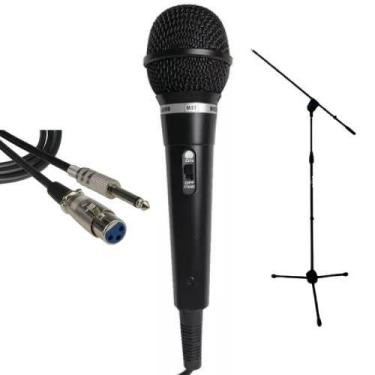 Imagem de Kit microfone mxt c/ fio + cabo mxt p10/xlrf 5m + pedestal